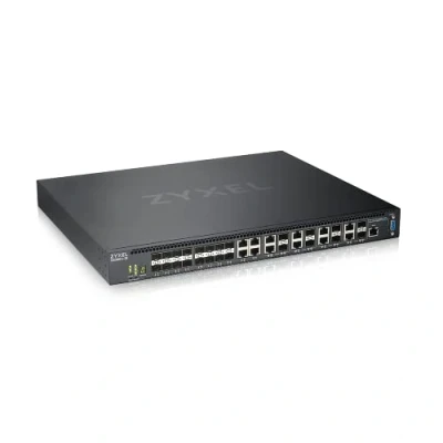 Image de Zyxel XS3800 28 Géré L2+ 10G Ethernet (100/1000/10000) Noir Commutateurs réseaux (Géré, L2+, (100/1000/10000), Grille de montage)