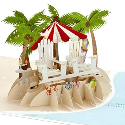 Image de Hallmark Carte d&#039;anniversaire Pop Up en papier Motif Wonder (Plage)