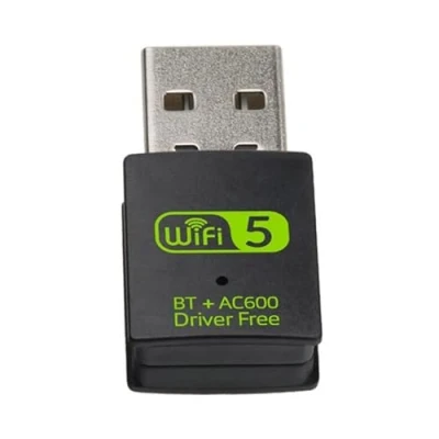 Image de Dongle Bluetooth Clé USB Wi Fi 600 Mbps Adaptateur PC Dual Band 2,4 GHz/5 GHz Carte réseau sans fil