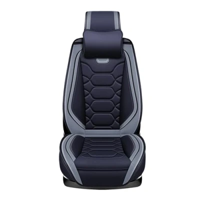 Image de nenyan Housses de Siège Voiture Universelle Ensemble Complet Siege Auto Universel Couvre Sieges pour Avant et Arrière Gris