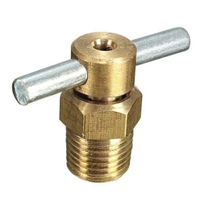 Image de DENUVI Vanne de vidange d&#039;eau NPT en laiton massif 6,35 mm pour raccords réservoir compresseur d&#039;air