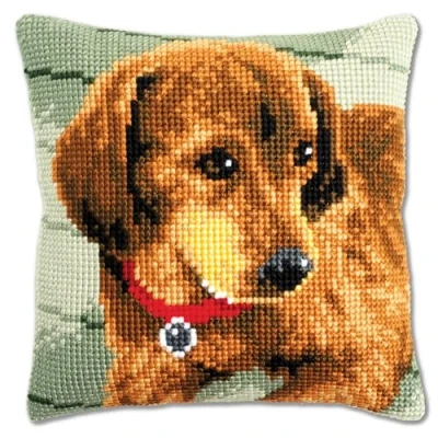 Image de Vervaco Kit coussin au point de croix Teckel