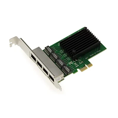 Image de KALEA INFORMATIQUE Carte contrôleur PCI Express PCIe réseau 4 Ports LAN RJ45 Gigabit Ethernet 10 100 1000Mbps 1G. avec Chipset Realtek RTL8111F et équerres Low High Profile