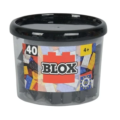 Image de Simba 104118895 Ensemble de Blocs Construction Blox 8 40 Pièces Noir