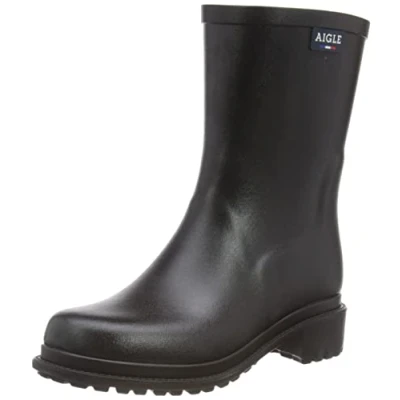 Image de Aigle Fullfeel MID Bottes en caoutchouc, Femme, Taille: 36, Noir Caoutchouc naturel
