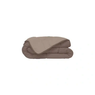Image de HUDSON Couette légère Microfibre 200g/m² 240x260cm Taupe &amp; Lin