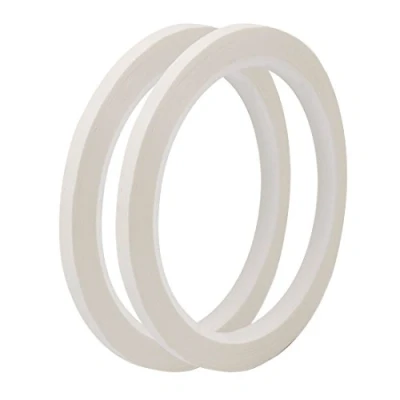 Image de sourcing map 2pcs 5mm simple face auto adhésive solide bande myla r 50m longueur Logo Blanc