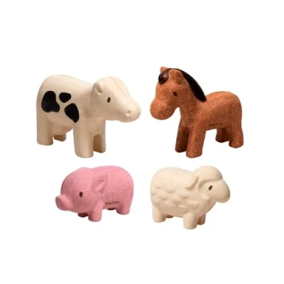 Image de PLAN TOYS Figurines : 4 Animaux DE LA Ferme