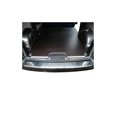 Image de Protection Seuil de Pare Chocs arrière Compatible avec Citroen Jumpy 2016 2022 Couverture Coffre Bande Chargement Style élégant en Acier INOX Chromé