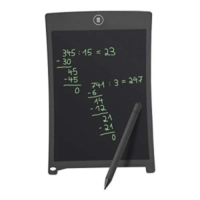Image de Wedo 66908501 Tableau d&#039;Écriture et de Dessin Lcd avec Stylo, Bande Magnétique, Effacement Électronique, 14,3 X 0,4 21,9 cm, Noir