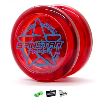Image de YoyoFactory SPINSTAR Yo Rouge (Idéal Yoyo pour Les débutants, Ficelle Et Instructions Incluses)
