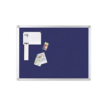 Image de BoardsPlus Tableau d&#039;Affichage en Feutre Bleu, 60 x 45 cm, Cadre Aluminium