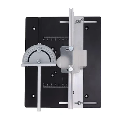 Image de Plaque de Toupie pour Bancs Travail du Bois, d&#039;insertion Table Toupie, Alliage d&#039;aluminium Multifonction, Acier Stable le Bois