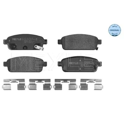Image de MEYLE 025 250 9616/W Jeu de plaquettes frein ORIGINAL Quality Essieu arrière avec indicateur d&#039;usure tôle anti bruit accessoires