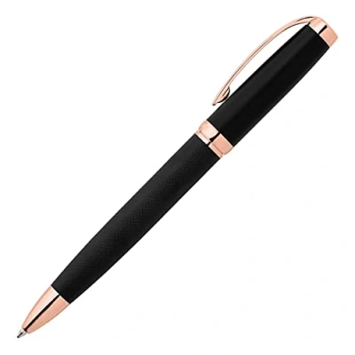 Image de Cerruti Myth NSY1454E 1881 Stylo à bille en laiton Noir/or rose Longueur 14,4 cm