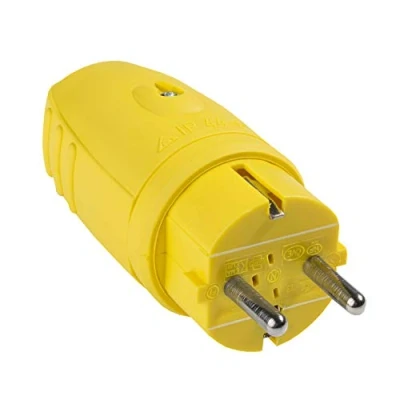 Image de as Schwabe Prise en Caoutchouc sans câble Convient IP 44 pour l&#039;extérieur, Jaune, 62403