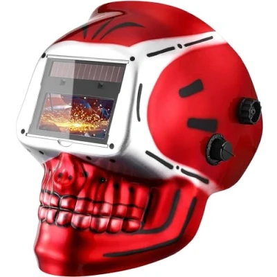 Image de DEKO Masque de Soudage à Couleur Véritable, Grand écran Vue Auto Darkening Casque énergie Solaire, avec Batterie Remplaçable, Longue Durée Travail pour TIG MIG Arc Grind
