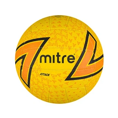 Image de Mitre Attaque Netball Unisexe, Jaune/Orange, 5