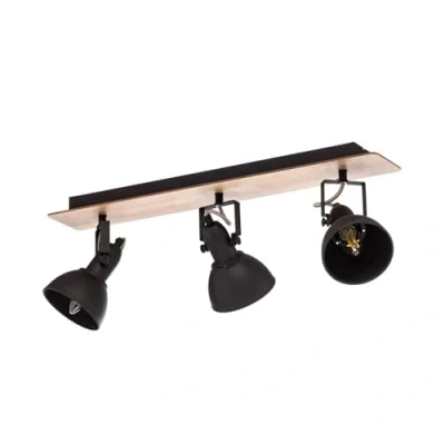 Image de Lindby Spot Aylis à intensité variable (Modern, Industriel) en Marron Métal e. a. pour Salon &amp; Salle manger (à 3 lampes, E14), Lampe encastrable, plafonnier, applique
