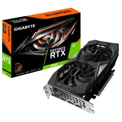 Image de Gigabyte GV N2060D6 6GD carte graphique NVIDIA GeForce RTX 2060 6 Go GDDR6 Neuf