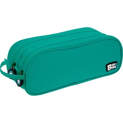 Image de Grafoplás Trousse Scolaire Double Turquoise 24,5 x 9,5 cm Bits&amp;Bobs Couleurs Vives, Turquoise, 24,5x9,5cm,