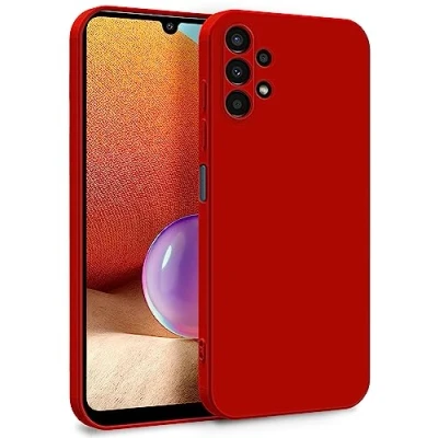 Image de MyGadget Coque pour Samsung Galaxy A32 5G Case TPU Souple &amp; Soft avec Doublure Microfibre Cover Protection Extra Fine Légère Rouge