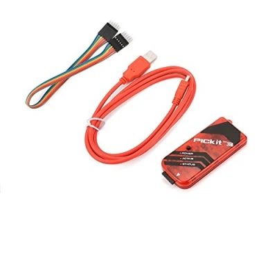 Image de Sun3Drucker PICKit3 Emulateur de Programme Microchip avec câble USB, Fil Dupond Pic Kit 3