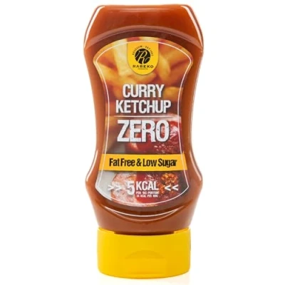 Image de Rabeko Zero Sauce ketchup au curry, 1 x 350ml sans sucre et peu de matières grasses produits sains à faible teneur en glucides, réduits calories, gras pour salade, frites,
