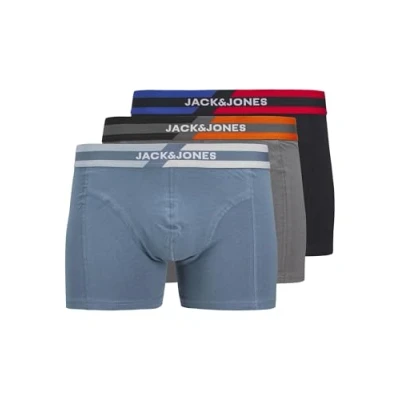 Image de Jack &amp; Jones Jacsteve Solid Trunks 3 PACK Shorty, Homme, Taille: Small, Oceanview/sky captain/castlerock