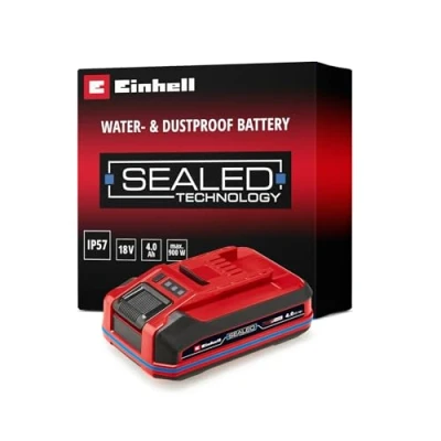 Image de Einhell Batterie étanche 4,0 Ah SEALED Power X Change PLUS (Lithium Ion, 18 V, pour tous les appareils Change, Protégée contre la poussière et jets d&#039;eau)