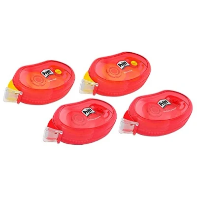 Image de Pritt Roller de colle Compact pour collages repositionnables et permanents, ruban adhésif double face papier, carton plastique, set 2 rollers non permanente
