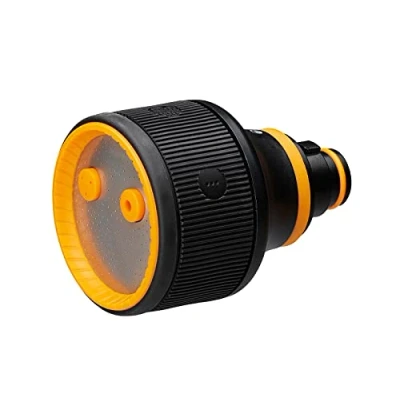 Image de Fiskars Tête de Pistolet Pulvérisateur pour Douches multiples, à 3 Fonctions, avec Schéma Jet, Douchette et Bruine, Débit réglable en continu, Taille universelle, Noir/Orange, 1059236