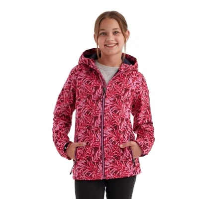 Image de killtec Fille Mädchen Softshelljacke Print Veste Softshell Outdoor Avec Capuche, Dark Raspberry, 140 EU