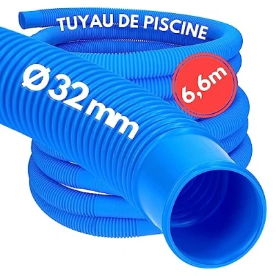 Image de 6,6 mètres Kalitec Tuyau de piscine 32mm, bleu I 32 mm pour pompe Made in Germany Résistant au chlore Indéformable passage