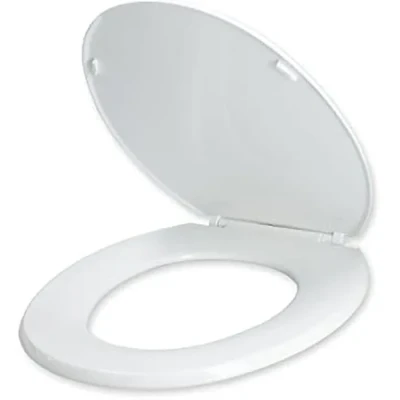 Image de Fontastock FSKFWC006 Siège universel pour WC Couvercle avec charnières en plastique Vis de fixation incluses 300 x 460 mm