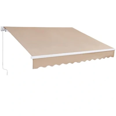 Image de VEVOR Store Banne Manuel 3x2,4 m Auvent Rétractable Terrasse Extérieur 40 90 Réglable Résistant au Vent/UV/Eau Pare Soleil Polyester avec Manivelle pour Patio, Arrière Cour, Jardin, Balcon