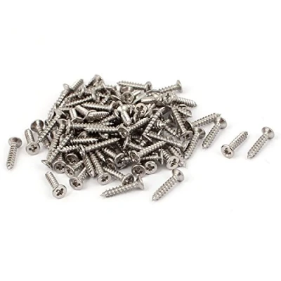 Image de sourcing map M1.8 X 10 mm cruciforme à tête plate Vis autotaraudeuse ton argent 100 pcs