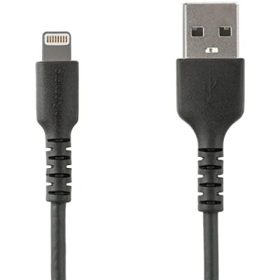 Image de StarTech.com Câble Lightning vers USB renforcé de 1 m Certifié Apple MFi Noir