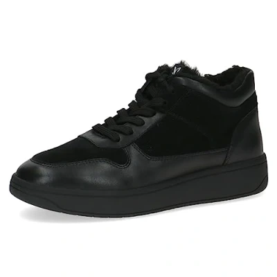 Image de CAPRICE Femme 9 26106 41 Bottines Plates à Lacets avec Doublure Chaude, Noir, 36 EU