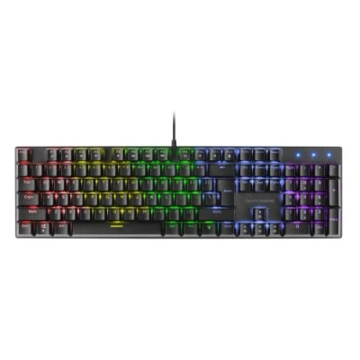 Image de Mars Gaming MK422 Noir, Clavier Mécanique RGB, Antighosting, Switch Marron, Langue US