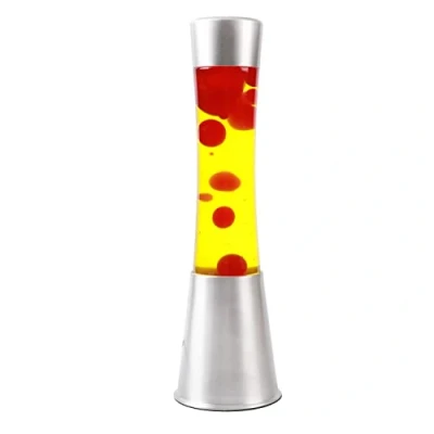 Image de I TOTAL Lampe à Lave Magma &amp; Glitter (JAUNE/ROUGE 40 CM)