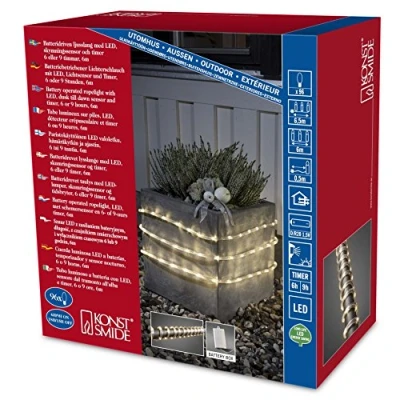 Image de Konstsmide Christmas Tube lumineux LED d&#039;extérieur 6 m 96 lampes