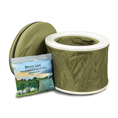 Image de Bivvy Loo Portable Toilette de Camping Festival Toilettes WC Pêche SE Plie à Plat Prend en Charge Plus 150kg (Bleu)