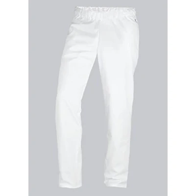Image de BP 1645 485 21 Ml Pantalon unisexe avec élastique à la taille, 215,00 g/m² Mélange de tissus, blanc,