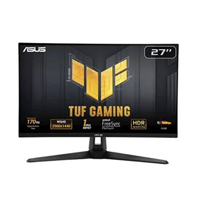 Image de ASUS TUF gaming VG27AQA1A ― Moniteur 27&quot; WQHD 2560 x 1440, 170Hz, temps de réponse 1ms, Freesync Premium, Extreme Low Motion Blur, Shadow Boost, HDR, DisplayWidget Center