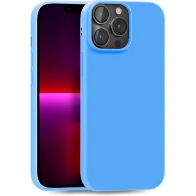 Image de MyGadget Coque pour iPhone 13 Pro Max Case TPU Souple Cover Protection Extra Fine &amp; Légère Étui Coloré Anti Choc et Rayures Bleu pâle