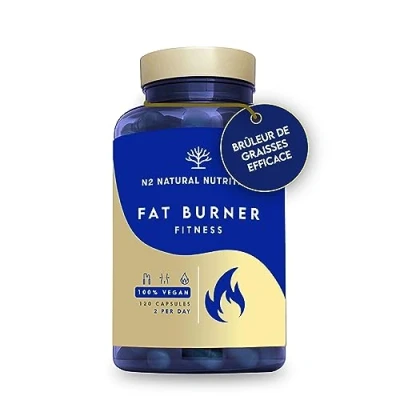 Image de Gélules pour une aide à la perte de poids 100% naturelles avec Thé Vert, Guarana, L Carnitine et Café Vert Stimule thermogenèse Certifié Végan Fabriqué dans l&#039;UE N2 Natural Nutrition