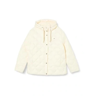 Image de Tommy Hilfiger Veste Matelassée Femme Curve Classic Mi Saison, Blanc (Calico), 48