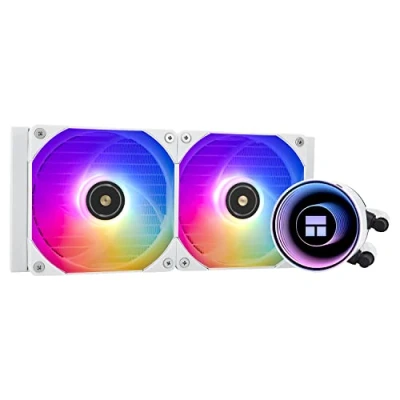 Image de Thermalright Frozen Notte 240 Blanc ARGB refroidisseur de processeur à eau Caractéristiques du 2 ventilateurs PWM 120 mm Convient pour AMD AM4 AM5/Intel LGA