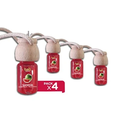 Image de Bali Fragrances Pack de 4 Désodorisants Voiture MELON D&#039;EAU 6 ml 0% d&#039;alcool, absorbe les mauvaises odeurs votre véhicule